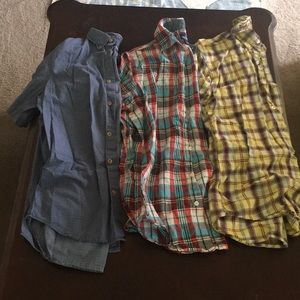 (3) Short Sleeve Small Old Navy Button Ups